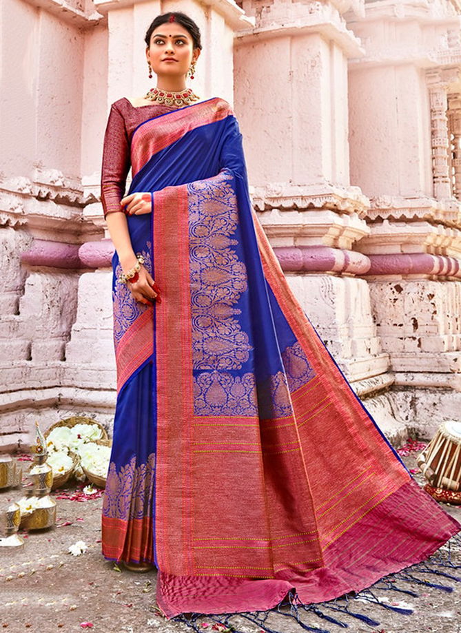 B FINE ART OF VARANASI Fancy Latest Designer Festive Wear Heavy Silk Stylish Saree Collection